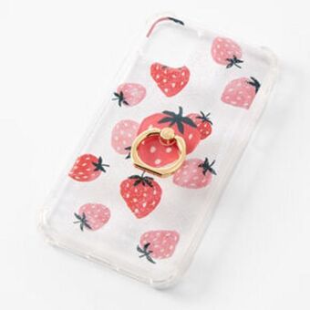 Claire's Strawberry glitter ring holder protective phone case - fits iphone® 11 oferta