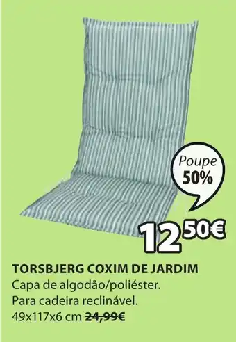 JYSK Torsbjerg Coxim de Jardim 49x117x6cm promoção