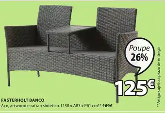JYSK Fasterholt Banco L138 x A83 x P61cm promoção