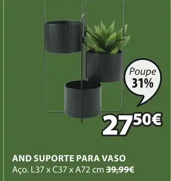 JYSK And Suporte para Vaso L37 x C37 x A73cm promoção