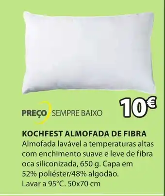 JYSK Kochfest Almofada de Fibra 650g 50x70cm promoção