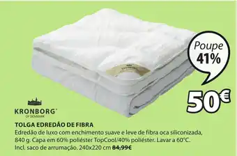 JYSK Kronborg Tolga Edredão de Fibra 840g 240x220cm promoção