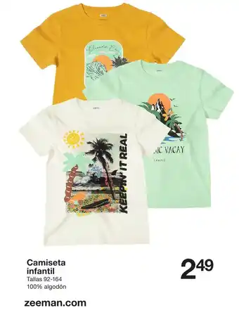 Zeeman Camiseta Infantil Tallas 92-164 promoção