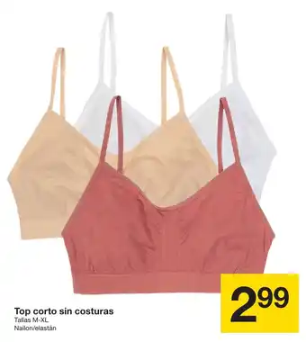 Zeeman Top Corto Sin Costuras Tallas M-XL promoção