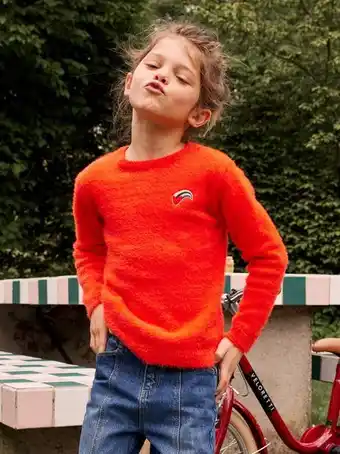 Vertbaudet Camisola macia com coração irisado, para menina - vermelho... promoção