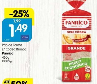 Minipreço Pão de forma panrico promoção