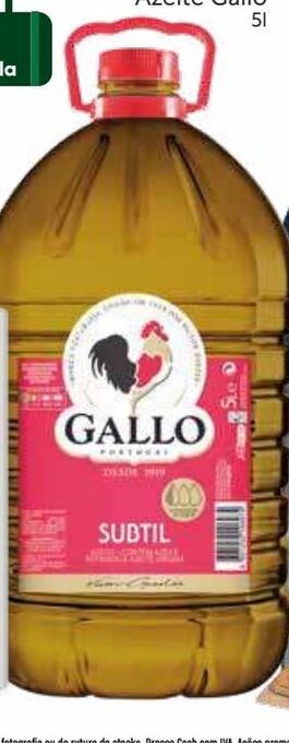 Recheio Azeite extravirgem gallo promoção