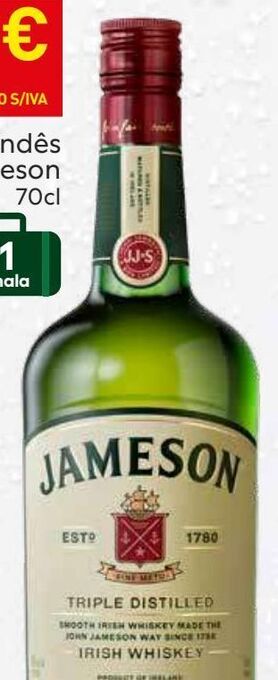 Recheio Uísque jameson promoção