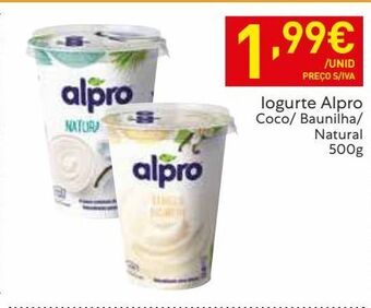 Recheio Iogurte alpro promoção