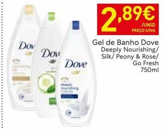 Recheio Gel de banho dove promoção