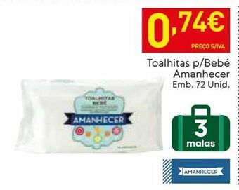 Recheio Toalhas umedecidas amanhecer promoção
