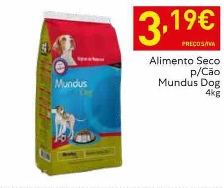 Promoção Ração para cães mundus dog em Recheio