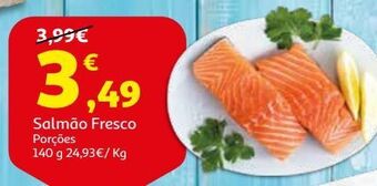 Auchan Salmão:fresco porções 140 gr promoção