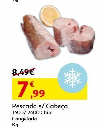 Auchan Pescada congelada chile:1.500/2.400 kg promoção