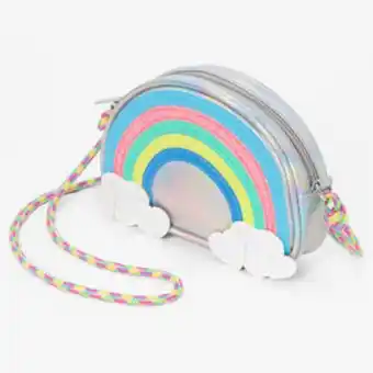 Claire's Claire's club silver holographic rainbow crossbody bag promoção
