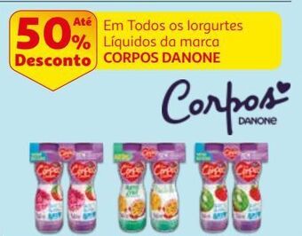 Auchan Iogurte líquido corpos danone promoção