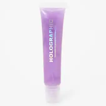 Holographic lilac glossy lip gloss tube