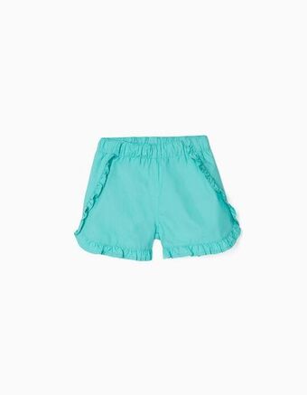 Zippy Calções com folhos para menina, verde água promoção