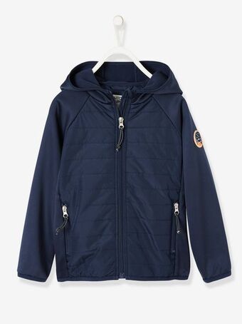 Vertbaudet Blusão desportivo, com capuz, para menino - azul escuro... promoção