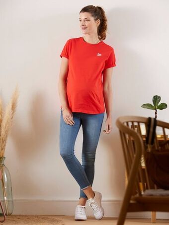 Vertbaudet T-shirt com mensagem, em algodão bio, especial gravidez e... promoção
