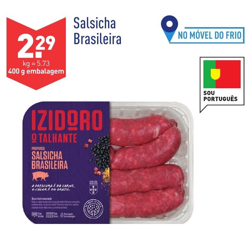Promoção Salsicha Brasileira 400g em ALDI