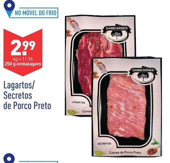 ALDI Lagartos/Secretos de Porco Preto 250g promoção