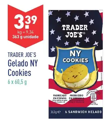 Trader Joe's Gelado NY Cookies 363g