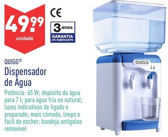ALDI Quigg Dispensador de Água 65W promoção