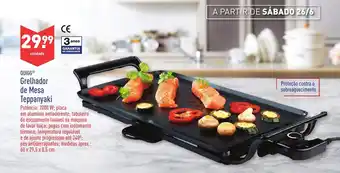 ALDI Quigg Grelhador de Mesa Teppanyaki 2000W 60 x 29,5 x 8,5cm promoção