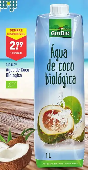 ALDI Gut Bio Água de Coco Biológica 1L promoção