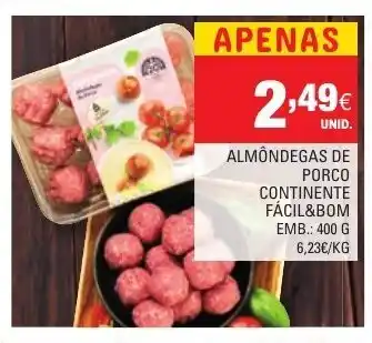 Almôndegas de Porco Continente Fácil & Bom 400g