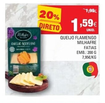 Continente Queijo Flamengo Milhafre Fatias 200g promoção