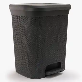 Balde do lixo diamond cinza escuro 30l