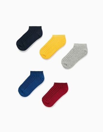 Zippy 5 pares de meias caneladas curtas para menino, multicolor promoção