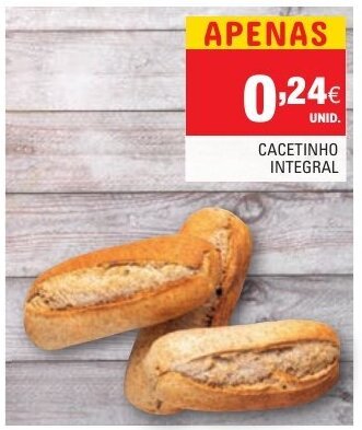 Continente Cacetinho Integral promoção