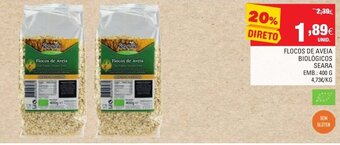 Continente Flocos de Aveia Biológicos Seara 400g promoção