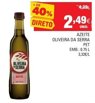 Continente Azeite Oliveira da Serra 0.75L promoção