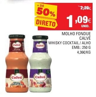 Continente Molho Fondue Calvé 250g promoção