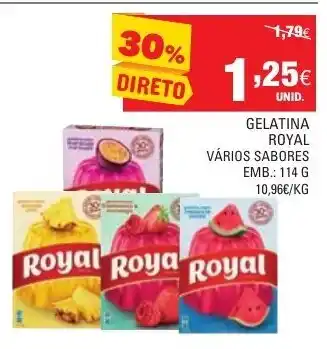 Continente Gelatina Royal Vários Sabores 114g promoção