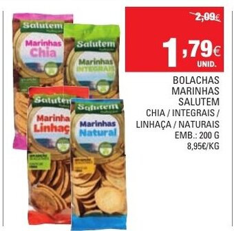 Continente Bolachas Marinhas Salutem 200g promoção