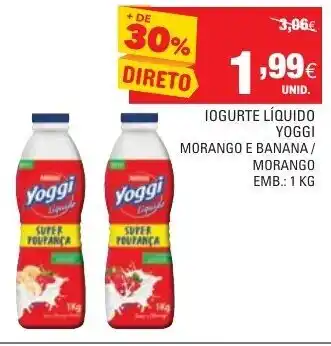 Continente Iogurte Líquido Yoggi 1kg promoção