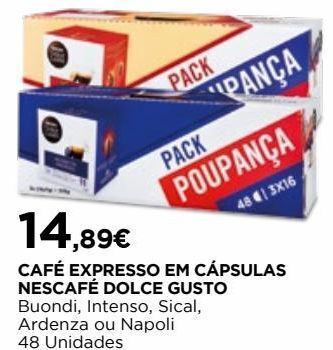 El Corte Inglés Cápsulas de café dolce gusto promoção