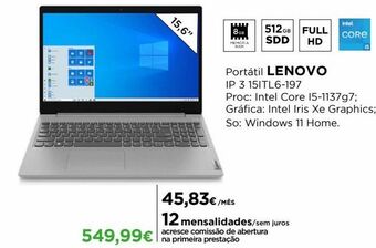 El Corte Inglés Notebook lenovo promoção