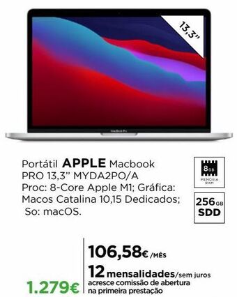 El Corte Inglés Notebook apple promoção