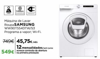 El Corte Inglés Máquina lavar roupa samsung promoção