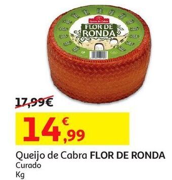 Auchan Queijo flor de ronda:cabra curado kg promoção