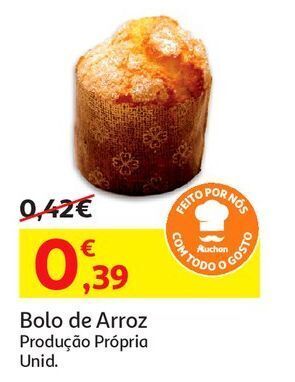 Auchan Bolo de arroz:un produção própria promoção