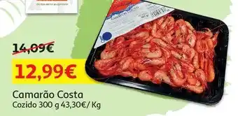 Auchan Camarão costa:cozido 300 gr promoção