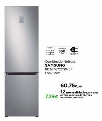 El Corte Inglés Frigorífico combinada samsung promoção