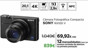 El Corte Inglés Câmera fotográfica sony promoção